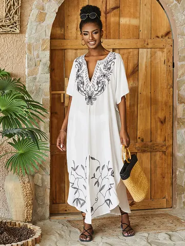 Женское платье EDOLYNSA синее из хлопка