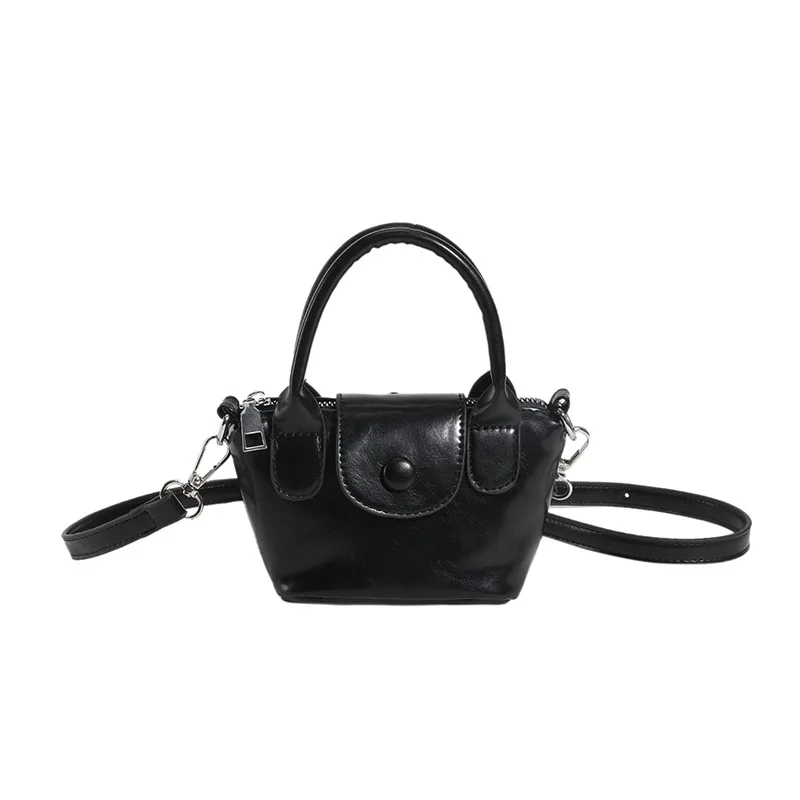 Dumpling Bun 2023 New Trend Fashion Women One Shoulder Crossbody Bag Handheld Change Street Makeup Mouth Red Bag