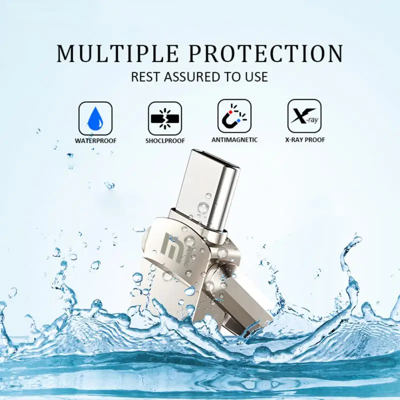 XIAOMI 2 ТБ USB Флешка OTG Металлический 3.0 Pen Drive Key 1 Тип C Высокоскоростной