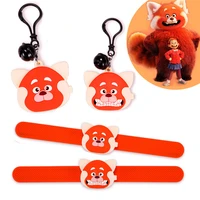 turning red panda bracelet keychain pendant mei turning panda anime figure toys for kids gift