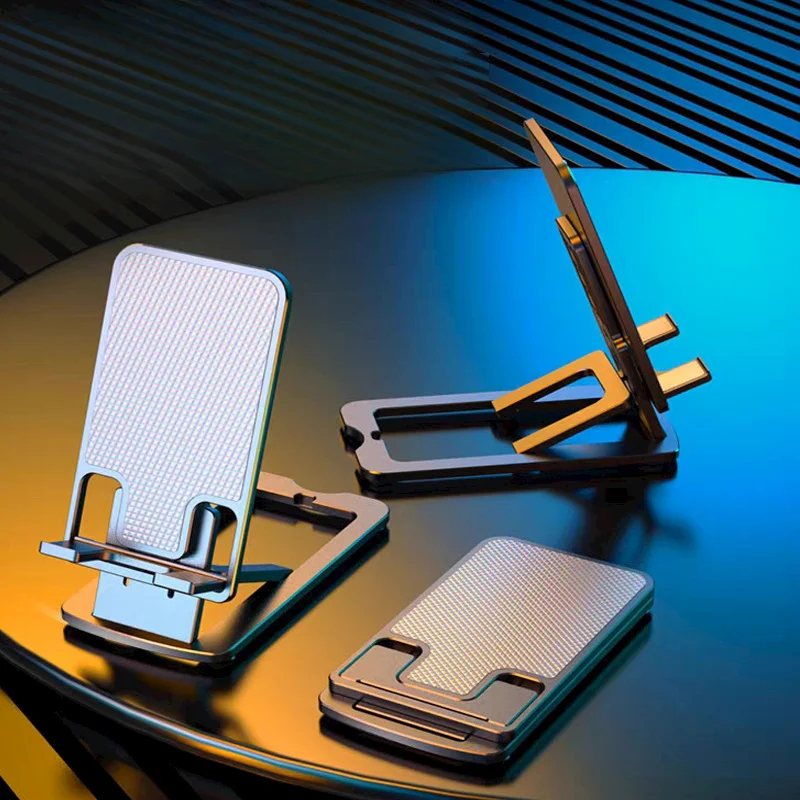 

Aluminum Alloy Desktop Mobile Phone Stand Foldable for IPad Tablet Support Cell Phone Desk Bracket Lazy Holder for Xiaomi Huawei