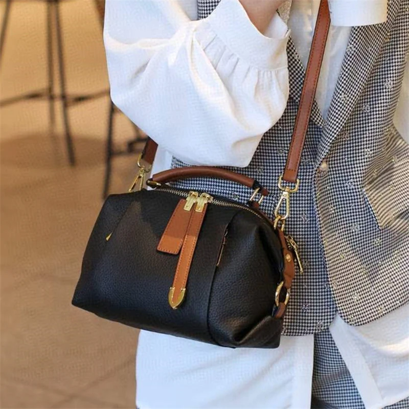 Toptrends подушка из натуральной воловьей кожи маленькая Наплечная кросс-боди для