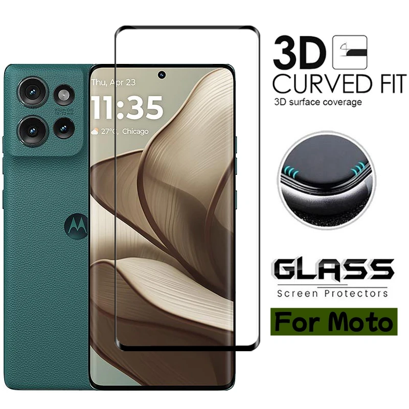 Полноэкранное стекло для Motorola Edge 50 Защитная пленка экрана закаленное 3D телефона