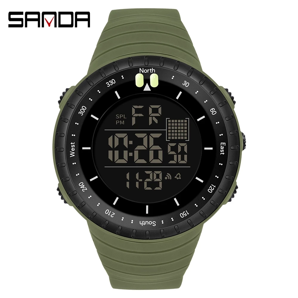 

2023 New Men's Watches Outdoor Sport Military Digital Watch 50M SANDA 6071 Waterproof Wristwatch for Men Clock Relogio Masculino