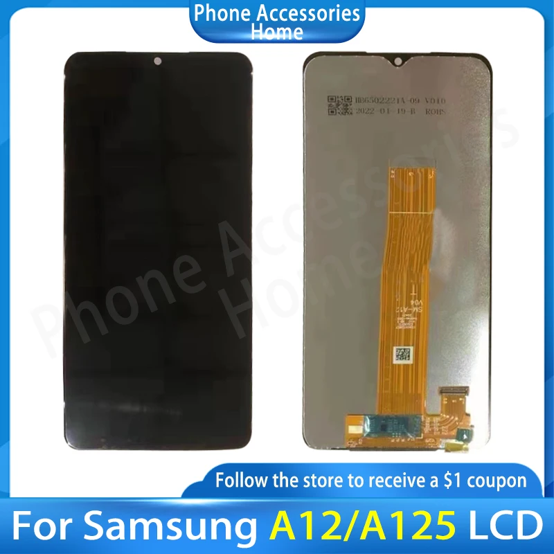 

For Samsung Galaxy A12 A125F A125F/DSN LCD with frame Display Touch Screen Digitizer Assembly Replace For Samsung A125 lcd
