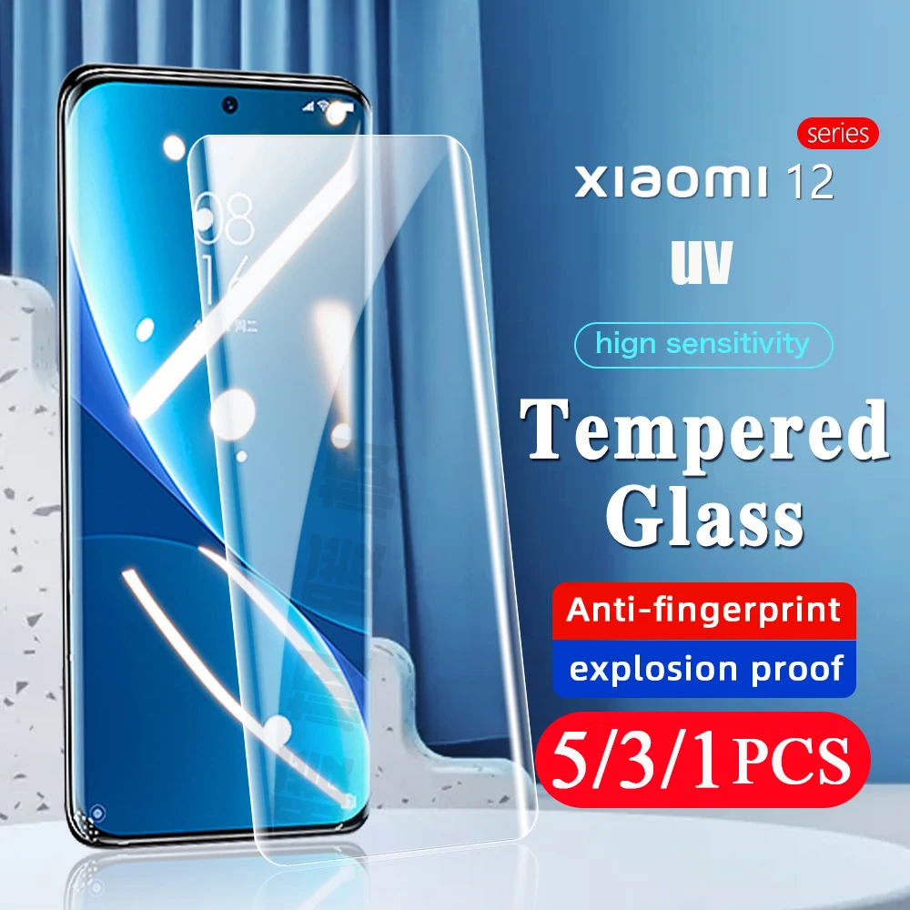 

5/3/1Pcs UV Tempered Glass Screen Protector For xiaomi 13 12 12s 12x 10 pro 11 Ultra 10s phone Protective Film cover smartphone