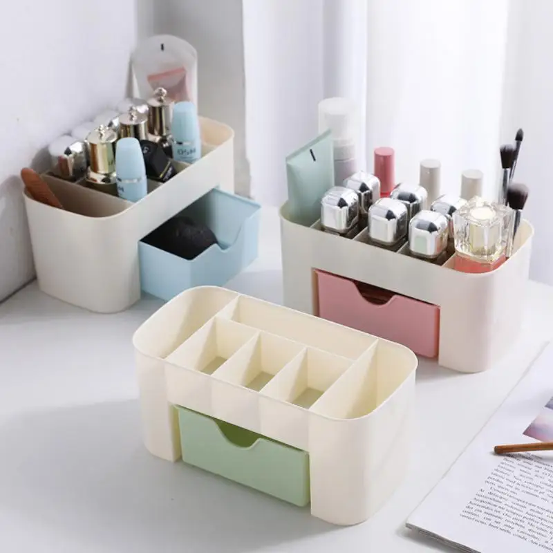 

Plastic Cosmetic Storage Box Drawer Organizer Drawer Divider Makeup Jewelry Organizer Home Table Sundries Storage Drawers Box