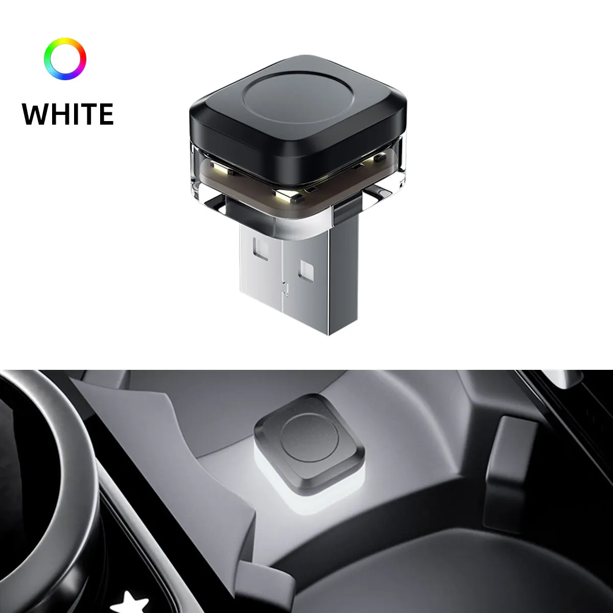 

Мини-USB Светодиодный Автомобильный Светильник, Декоративная Атмосферная Подсветка, Универсальное Аварийное Освещение