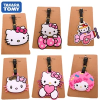 sanrio kt cat anime figure travel luggage cartoon boarding tag anti lost portable bag pendant 19 style cute girls birthday gift