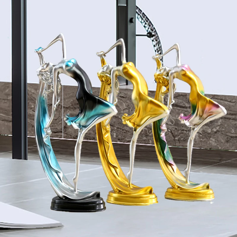 

Украшение для дома в европейском стиле Танцующая девочка полимерные поделки креативный подарок для пары для спальни гостиной офиса настол...