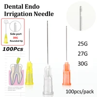 100pcspack dental endo irrigation needle tip 25g 27g 30g dental root canal lateral irrigation needle diameter 0 30 40 5mm