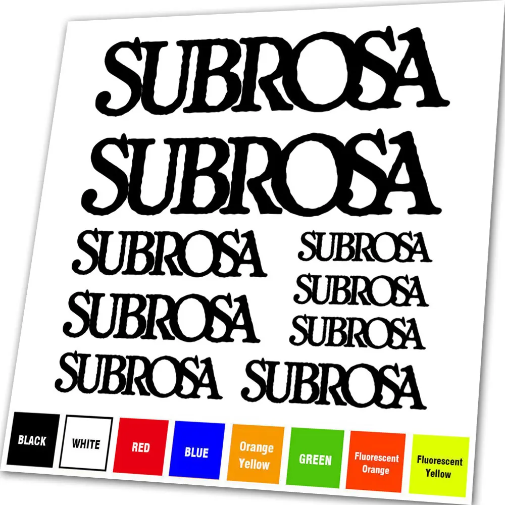 

Комплект виниловых наклеек BMX BIKE FRAME для SUBROSA