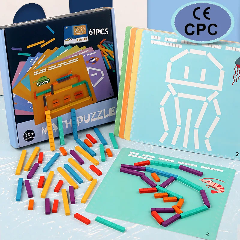 Детская деревянная палочка подходящая геометрическая форма игрушки для детей