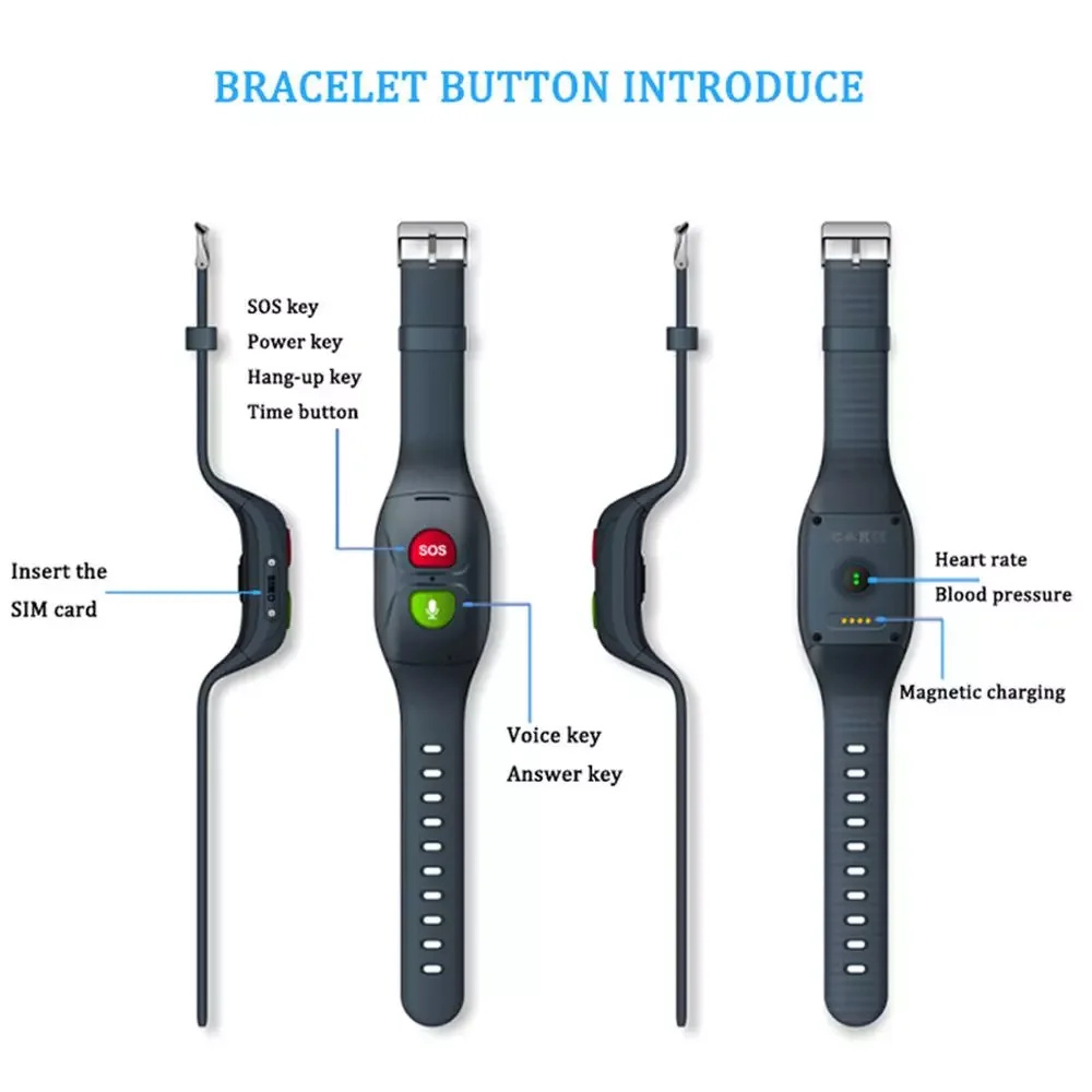Смарт-часы IP67 с Gps-трекером умные часы для мужчин и детей водонепроницаемые