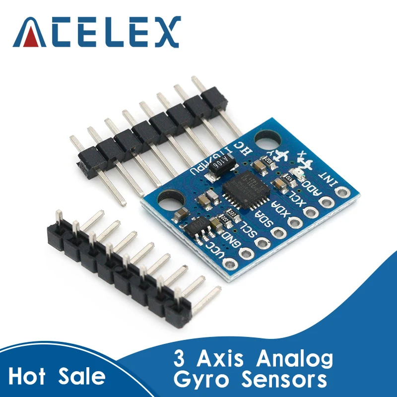 

1Set IIC I2C GY-521 MPU-6050 MPU6050 3 Axis Analog Gyroscope Sensors + 3 Axis Accelerometer Module For Arduino With Pins 3-5V DC