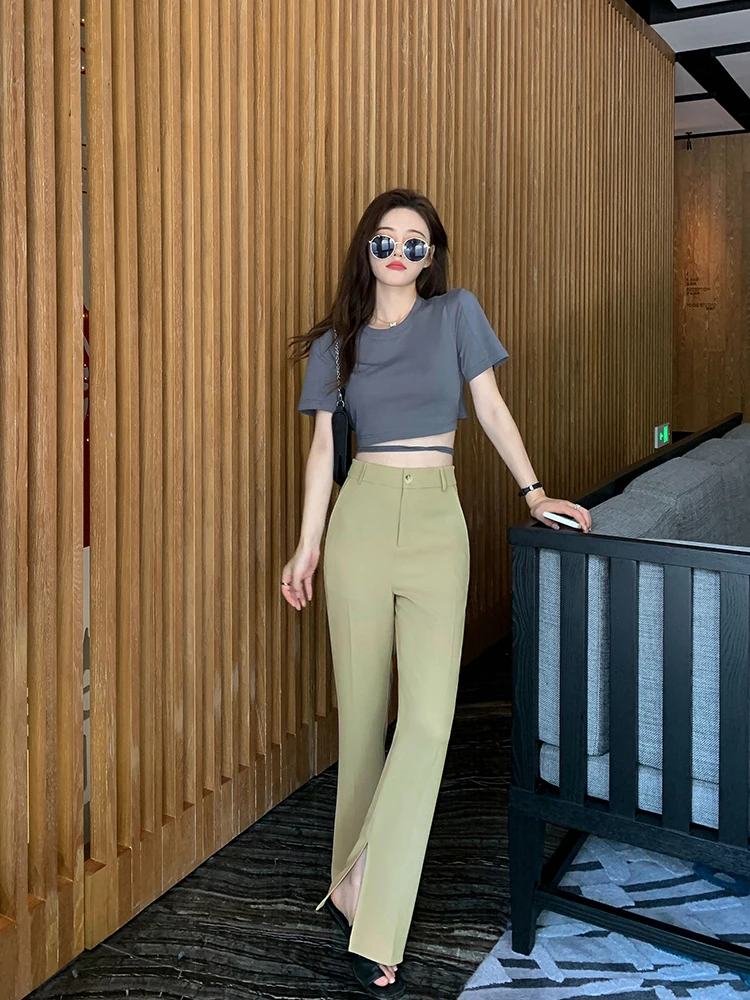 

Женский жилет с коротким рукавом, универсальная слегка Прозрачная Футболка с круглым вырезом, облегающий хлопковый жилет с коротким рукаво...