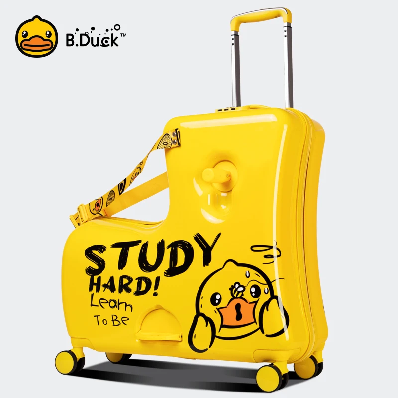 AO WEI LA Travel Suitcases PC Kids' Luggage Suitcase with Wheels Ride-On  Rolling Trolley Case Fits to Kid 1-12 Years Old 20 24