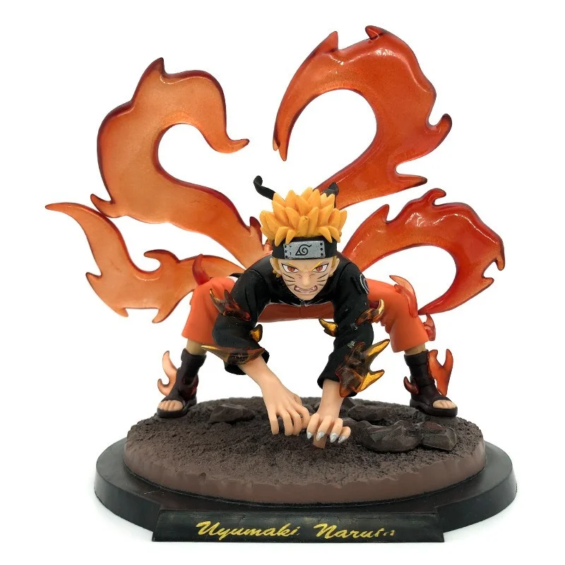

BANDAI Naruto PVC Action Figure Nine Tails Statue Anime Naruto Shippuden Uzumaki Naruto Collectible Model Toy Figure 20cm