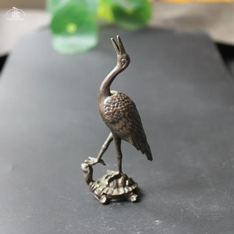 Медная коллекция красно-короногий журавль курильница для благовоний домашний