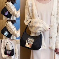 fashion woman hobo bag handbag purse shoulder underarm bag commuter bag funny sculpture pattern printing series