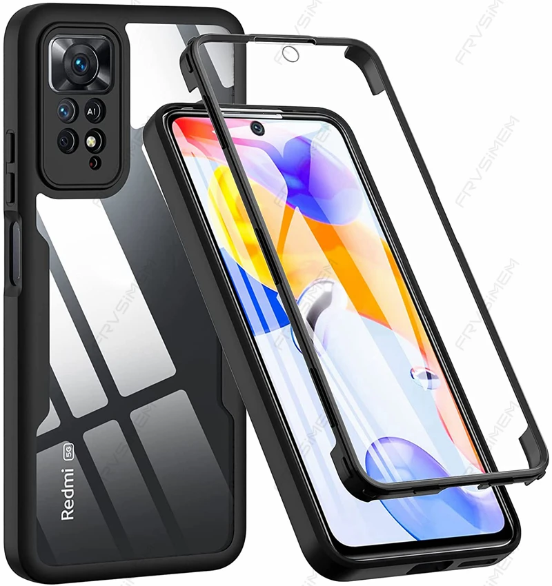 Чехол с полной защитой 360 градусов для XiaoMi RedMi Note 11 11s 10 10s Pro Plus 5G 4G 9 9s 9T 9A 9C 12 NFC 10C