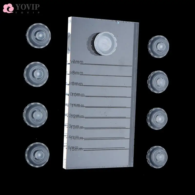 Clear Lash Tile Acrylic Pallet Individual Eyelash Extension Glue Plate Volume Eyelashes Stand Dispossible Glue Holder Cap