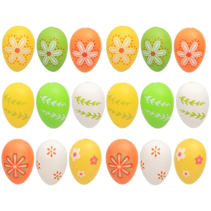 

6 шт., декоративные пластиковые яйца