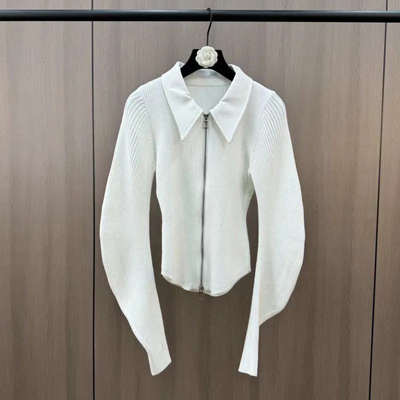 [ZOCI] Зимний искусственный кожаный воротник нерегулярный длинный рукав молния