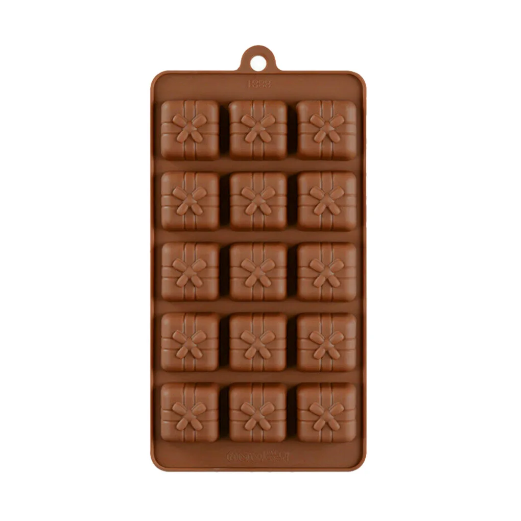 

Chocolate Mold Christmas Gift Box Silicone Candy Mould 15 Cavity Bakery Tool DIY Dessert Accessories