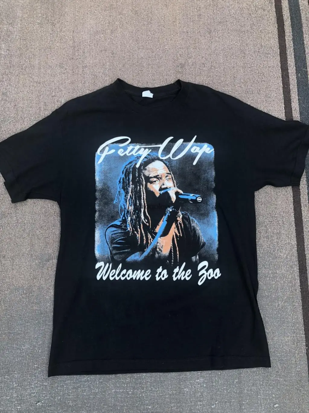 Tour Merch футболка Fetty Wap большая черная двойная графика |