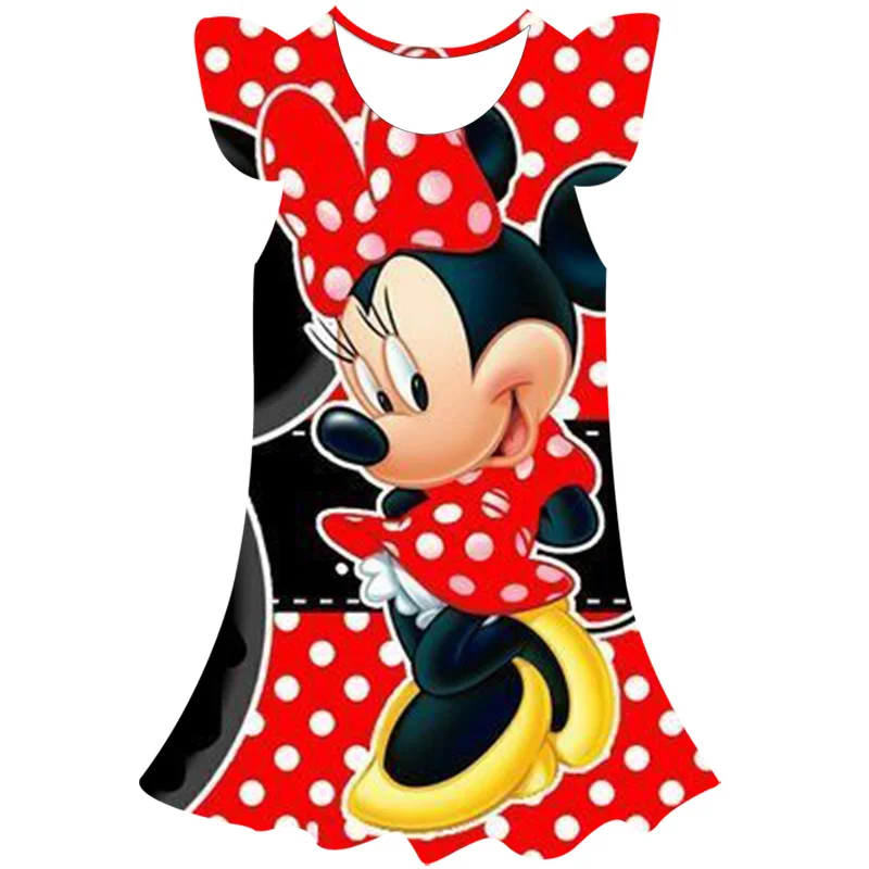 

Disney Minnie Mickey Mouse 3D Print Skirt for Girls,Female Child Minnie Mickey Dress Charming Children's Dress for Girl 1-10Year