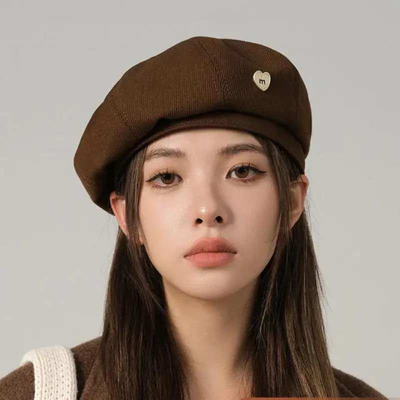 Береты женские в стиле французский художник теплая шапка ретро восьмиугольный