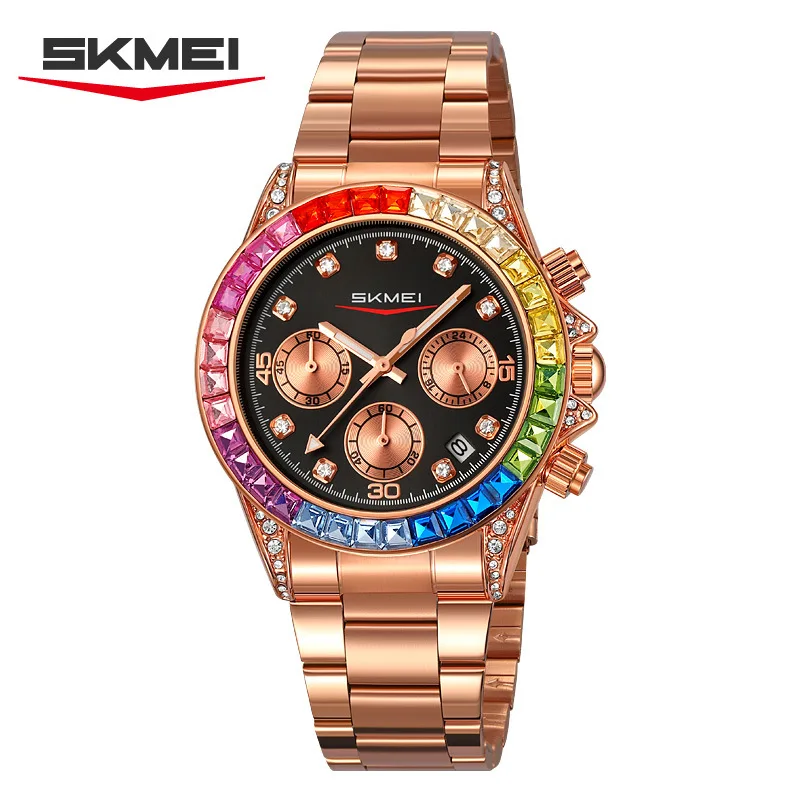 SkmeiFashion Мужские часыWind Rainbow Весенние повседневные женские часы Кварцевые