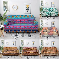 ethnic strip printed couch cover sofa cover elastic slipcovers for pets chaselong protector l shape anti dust machine washable