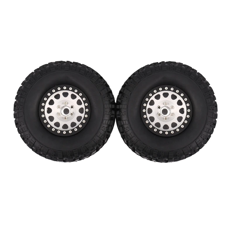 

2PCS High Grip 2.2 Inch RC Tire Metal Beadlock Rims Wheel for Traxxas Hsp Rc4Wd Tamiya Axial Scx10 D90 RC Car