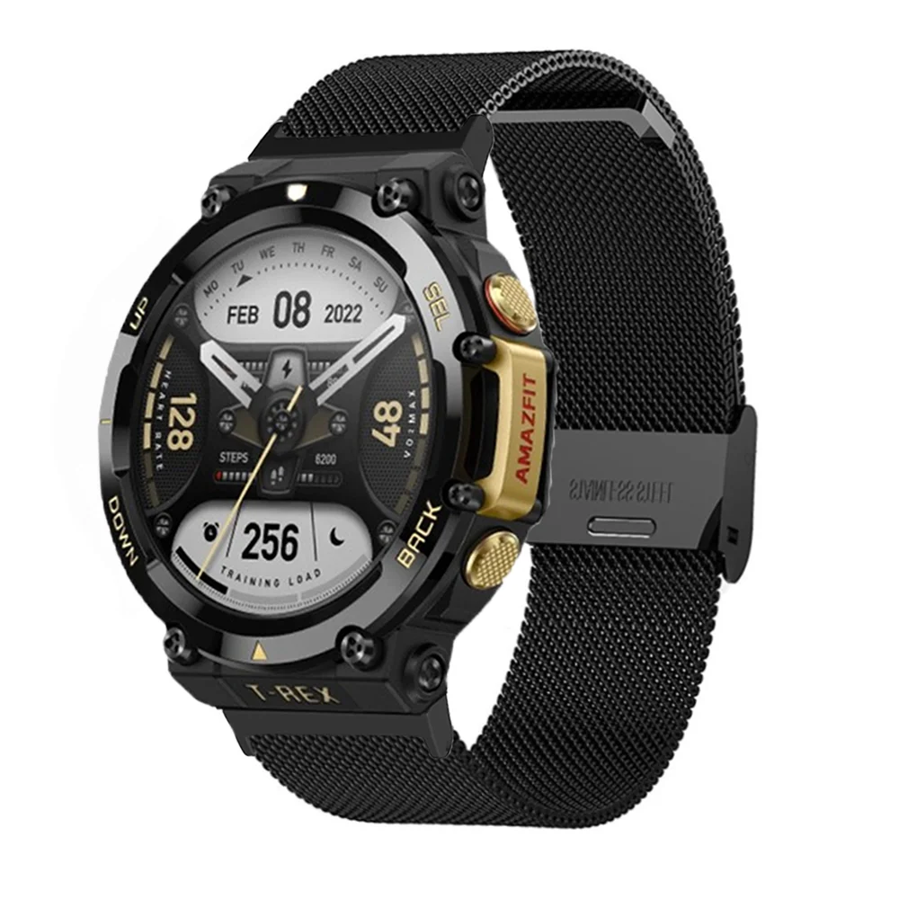 

Stainless Steel Strap For Huami Amazfit T-Rex 2 Smart Watch Band Metal Replaceable Belts For Xiaomi Amazfit TRex T Rex 2 Correa