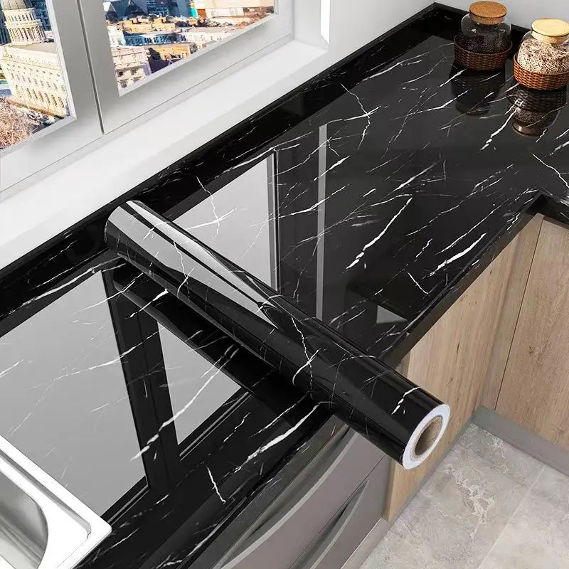 

6M Vinyl Self-Adhesive Waterproof Contact Paper for Bathroom PVC Oil Proof Marble Wallpaper for Kitchen Countertop Cabinet Shelf