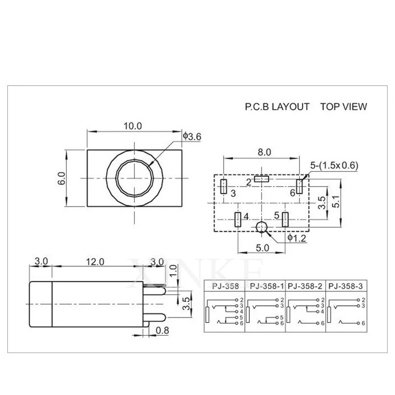 10 шт. Женский Разъем питания постоянного тока 3 контакта