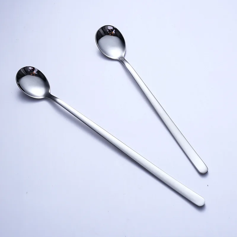 

304 Stainless Steel Tableware Plus Long Handle Ice Spoon Stirring Spoon Ice Cream Ice Spoon Spoon Bartender Spoon Dessert Spoon