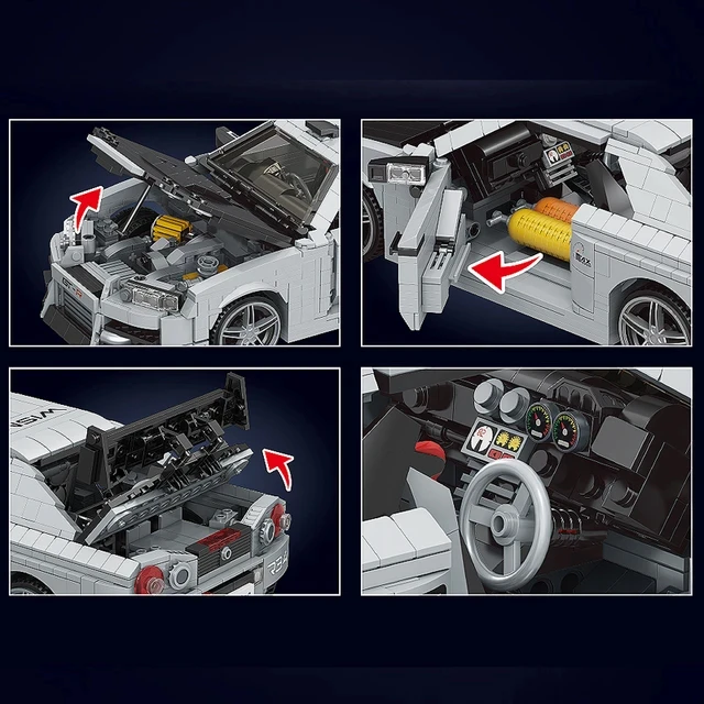 10113 технический автомобиль Mould King строительный блок Модель гоночного автомобиля