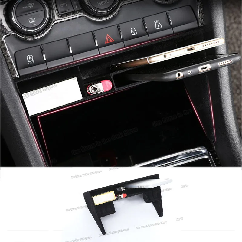 

Lsrtw2017 Car Central Control Storage Plate Box Trims for Skoda Kodiaq 2016 2017 2018 2019 2020 2021 Plus Interior Accessories
