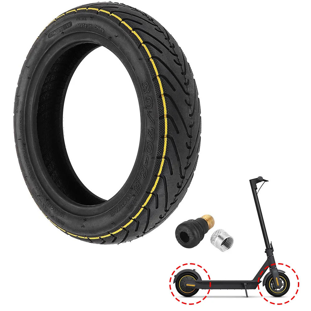 

10 Inch 60/70-6.5 Tubeless Tyre For Ninebot Max G30/G30E/G30LP Electric Scooter Black Rubber Tubeless Tire Replacement Parts