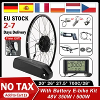 eu stock 48v 500w ebike conversion kit 13ah 16ah lithium battery 26 inch 700c front rear hub motor wheel electric bicycle kit