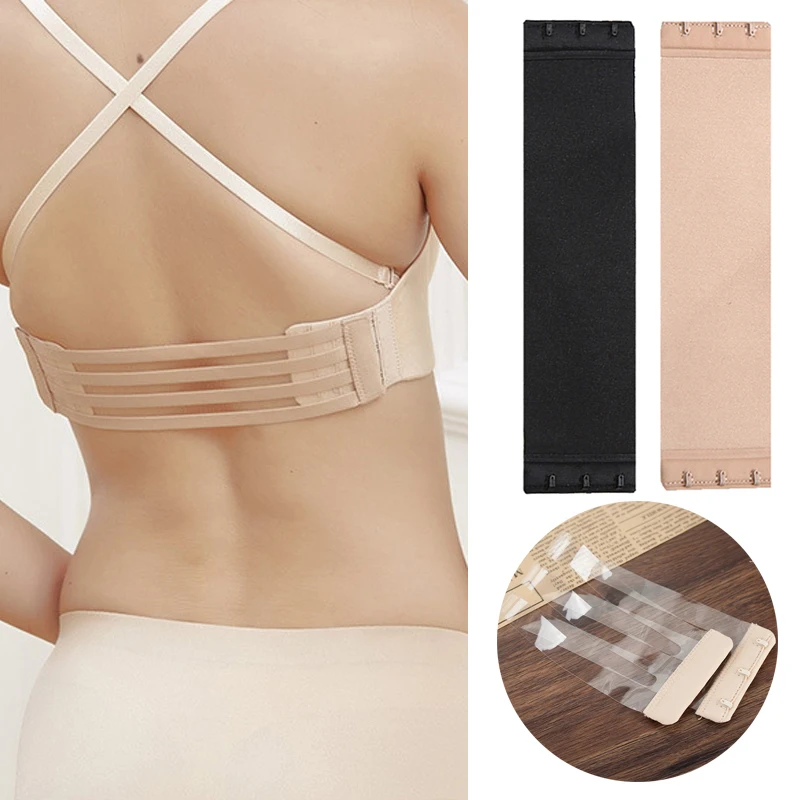 

4PCS Invisible Bra Straps Accessories Lingerie Women Bra Extender Buckle Non Slip Transparent Elastic Shoulder Invisible Strap
