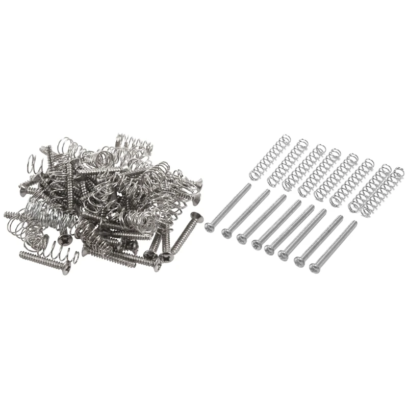

1 Set Chrome Single Coil Pickup Screws Adjust Height Springs & 8 Pcs M2.5X32mm Electric Guitar Humbucker Pickups