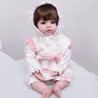 60 cm silicone reborn toddler baby doll for girl cloth body toy realistic like real princess alive bebe dress up