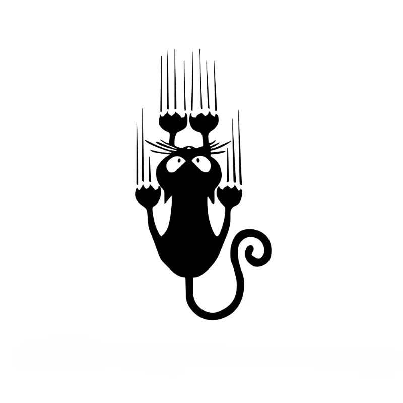 

Автомобильные наклейки с черным котом, виниловые наклейки для украшения окон автомобиля,