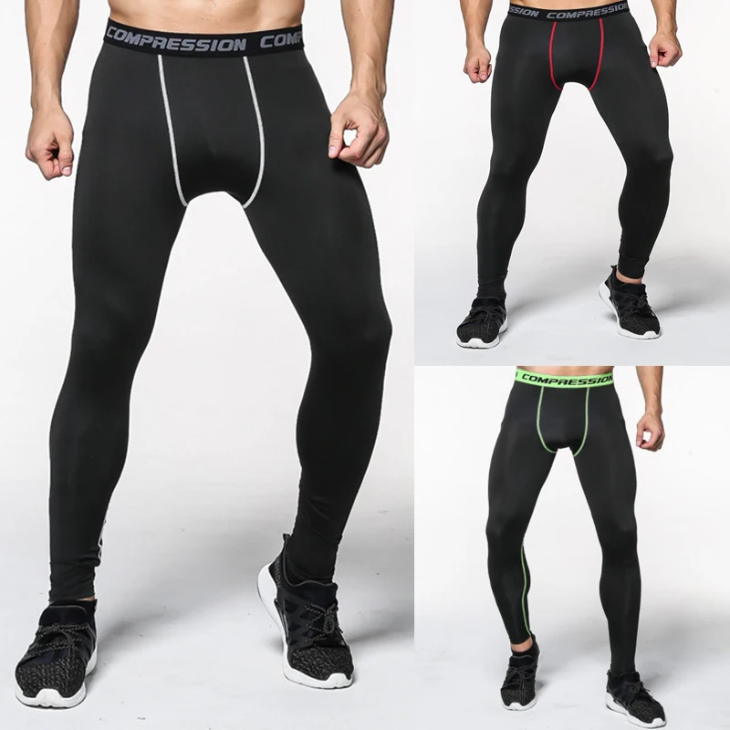 

Компрессионное Спортивное трико мужские быстросохнущие эластичные полосатые леггинсы для фитнеса, тренажерного зала, бодибилдинга, Мужск...