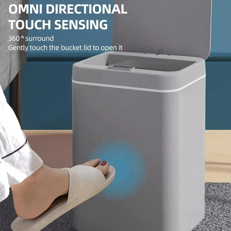 

Electric Smart Can Trash Living Waterproof Rubbish Sensor Can Automatic Home Room Use Can Garbage Bathroom Dustbin Kitchen