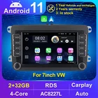 7-дюймовый автомобильный мультимедийный плеер CARPLAY на Android 11 для VWVolkswagenGolfPoloTiguanPassatb7b6SEATLeonSkodaOctavia, радио
